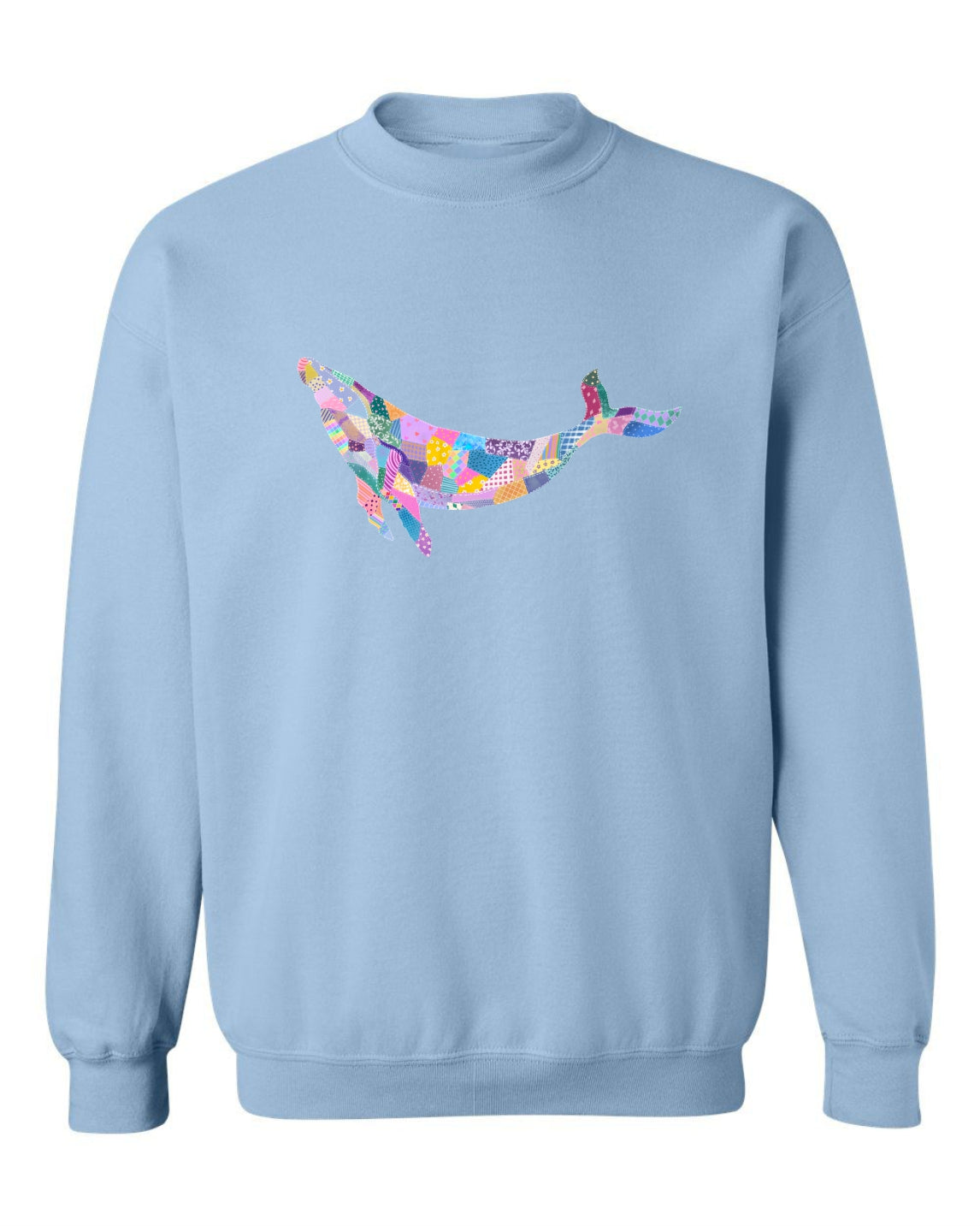 Sea Bloom Designs "Quilted Whale" Unisex Crewneck Sweatshirt