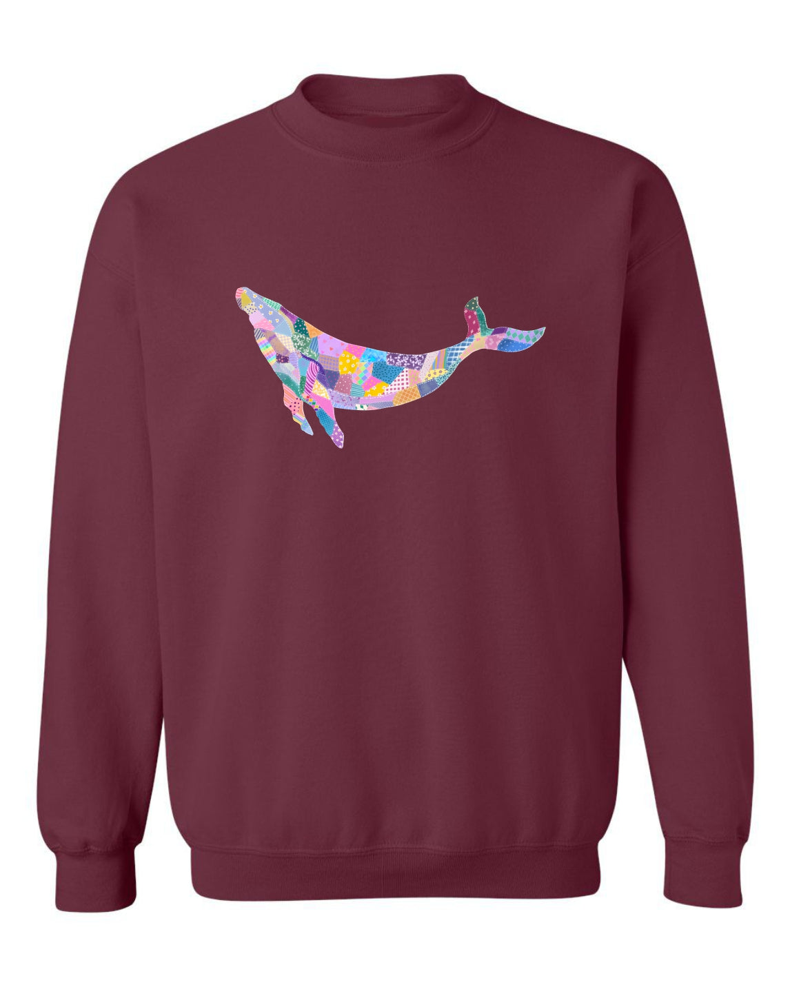 Sea Bloom Designs "Quilted Whale" Unisex Crewneck Sweatshirt