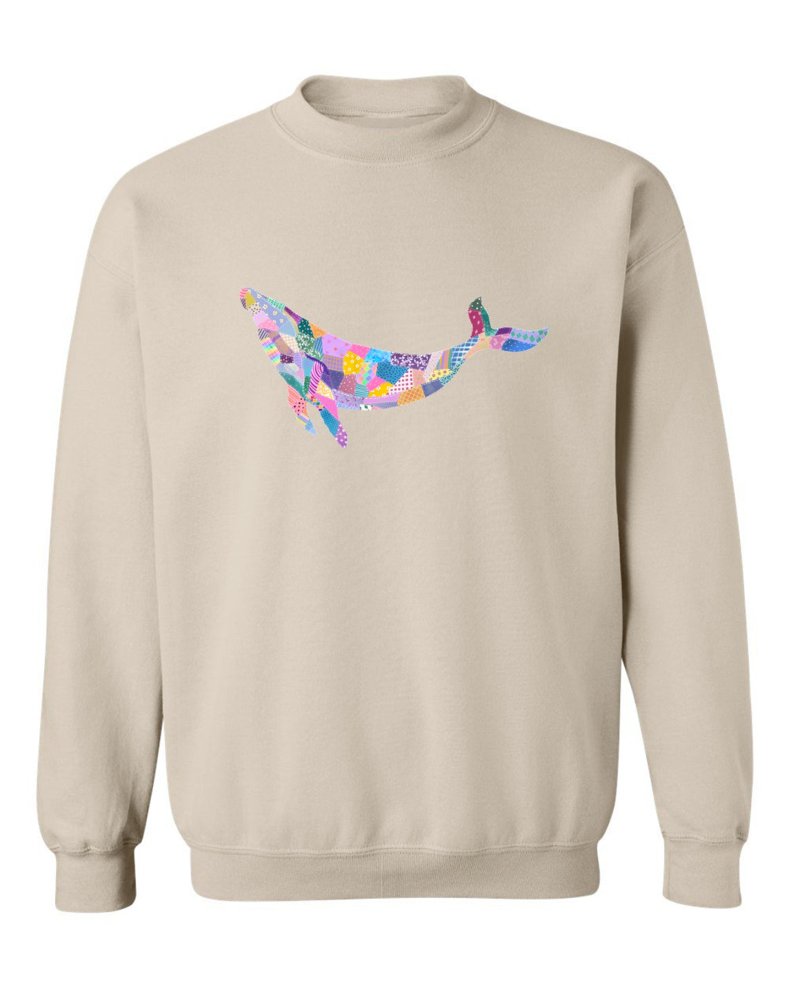 Sea Bloom Designs "Quilted Whale" Unisex Crewneck Sweatshirt