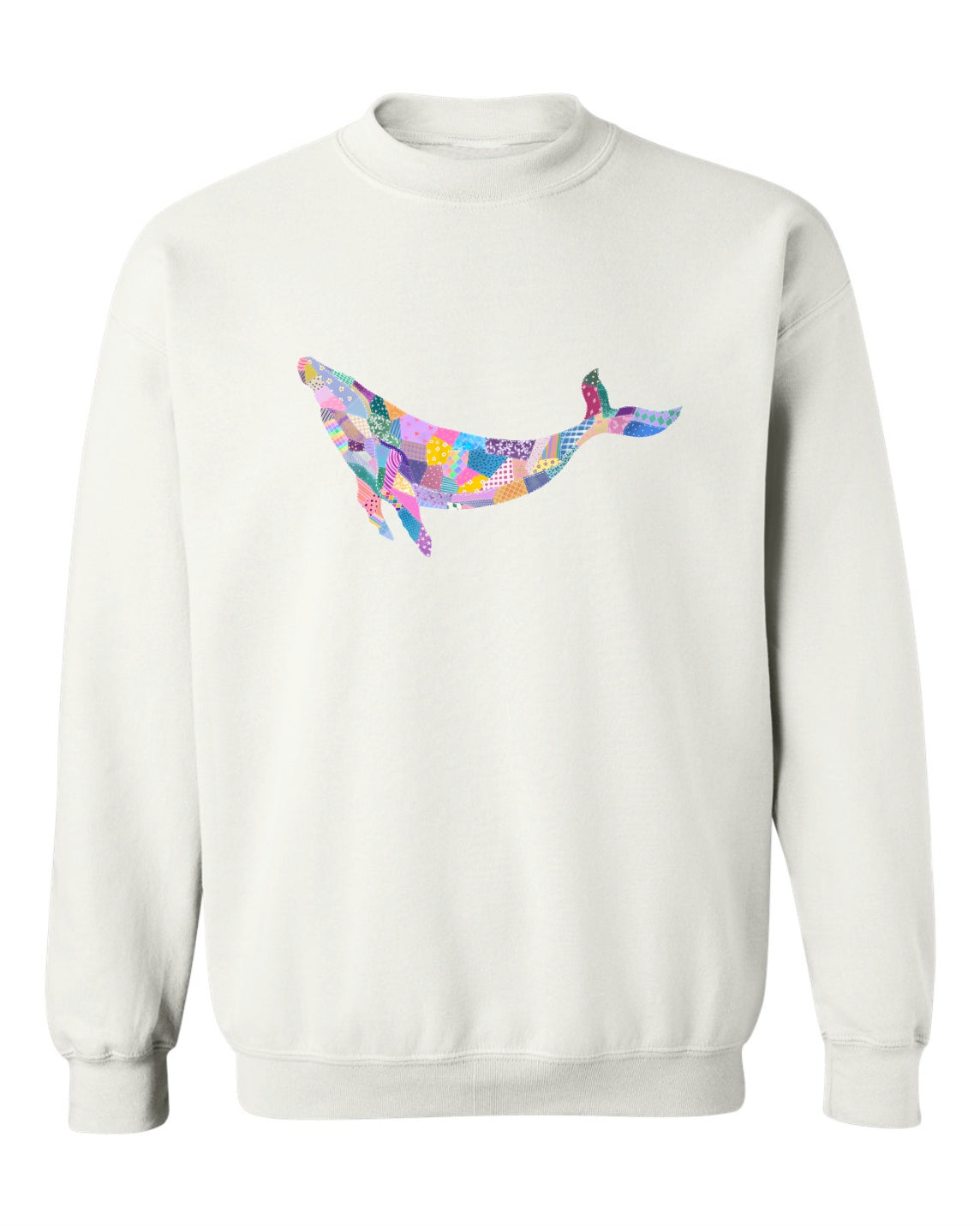 Sea Bloom Designs "Quilted Whale" Unisex Crewneck Sweatshirt