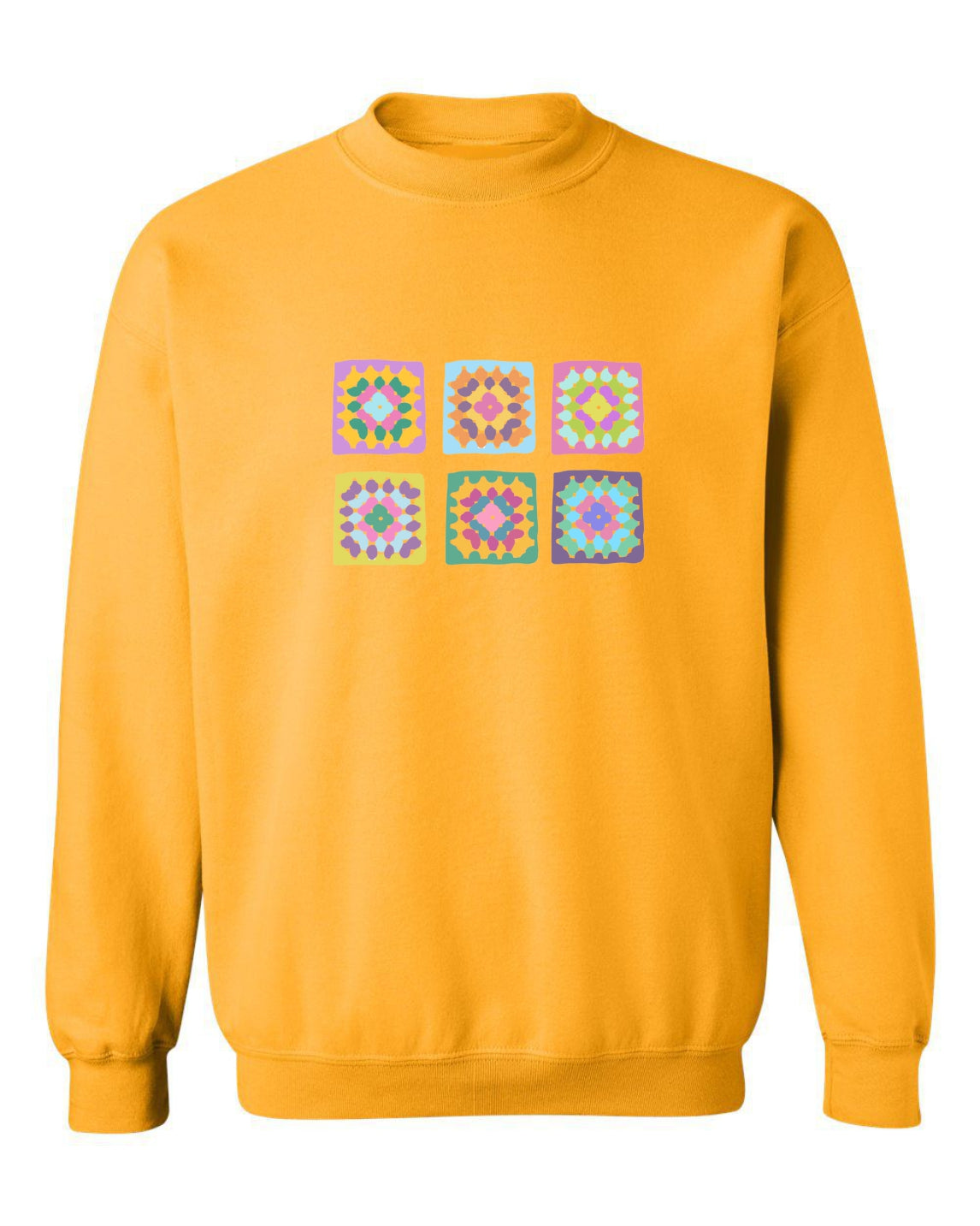 Sea Bloom Designs "Crochet Granny Squares" Unisex Crewneck Sweatshirt