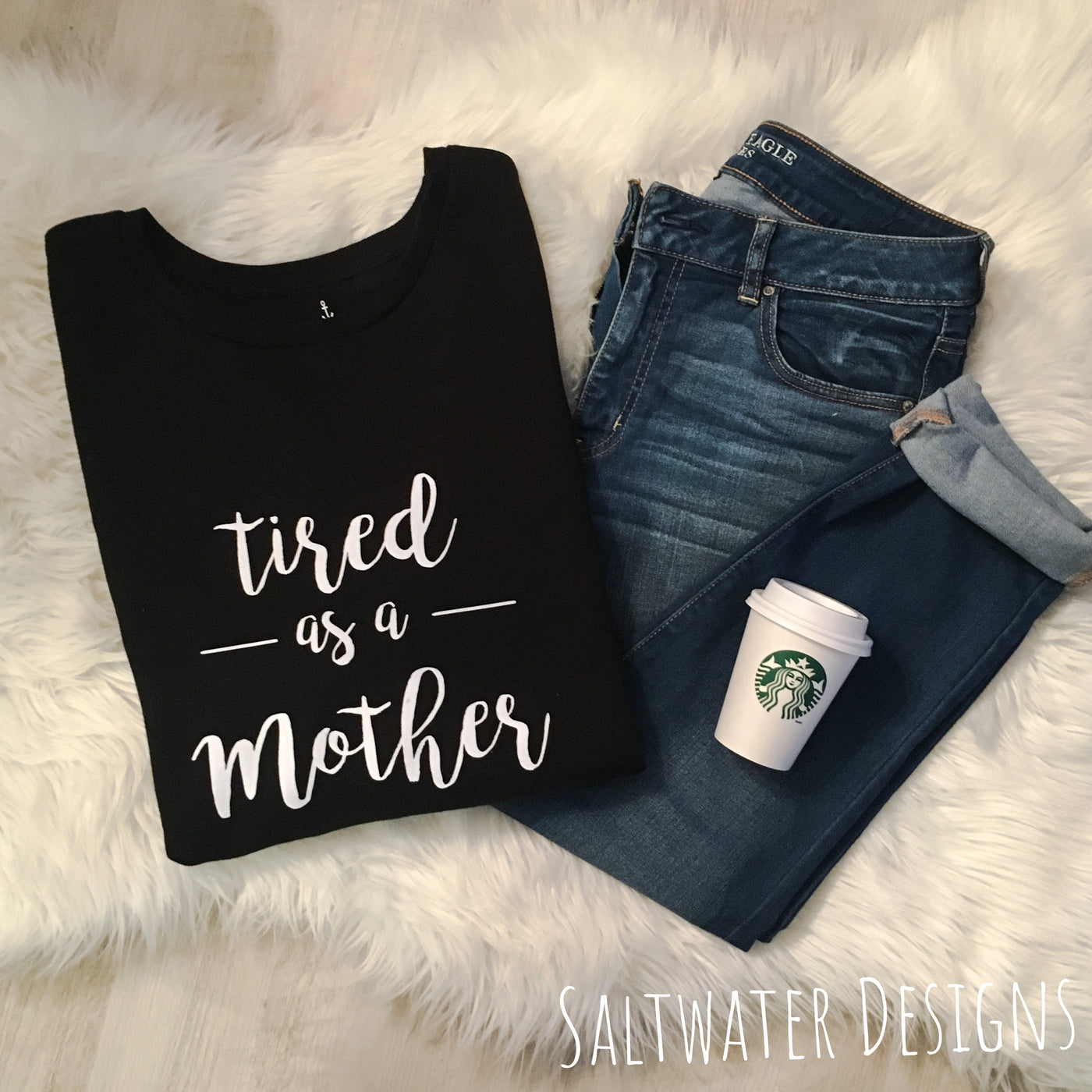 "Tired as a Mother" Unisex Crewneck Sweatshirt