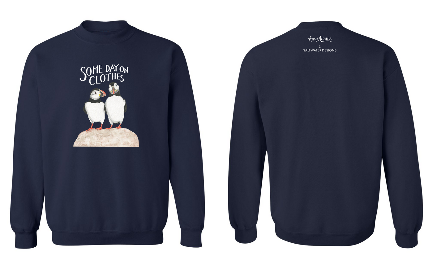 Amy Adams "Some Day on Clothes" Puffin Pair Unisex Crewneck Sweatshirt