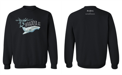 Amy Adams "Whaddya At" Whale Unisex Crewneck Sweatshirt