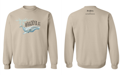 Amy Adams "Whaddya At" Whale Unisex Crewneck Sweatshirt