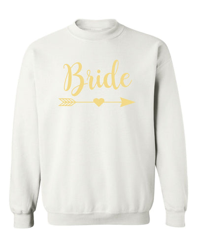 "Bride" (Arrow Heart Design) Unisex Crewneck Sweatshirt