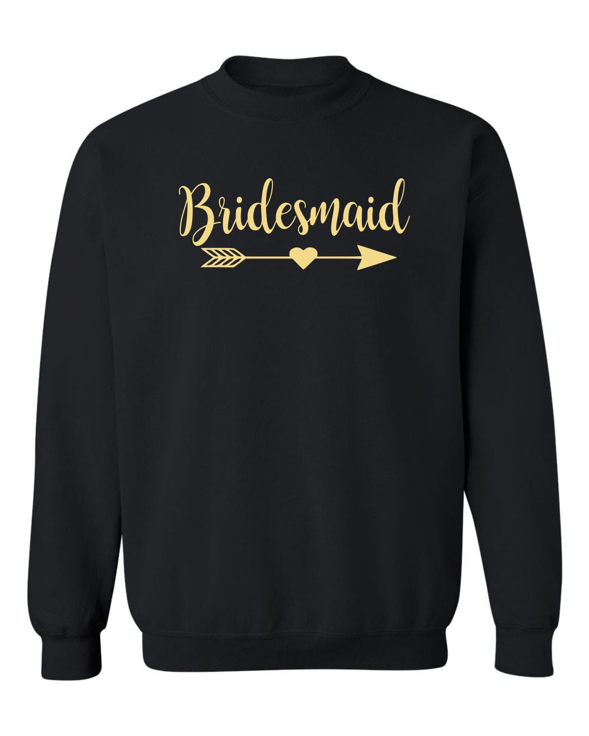 "Bridesmaid" (Arrow Heart Design) Unisex Crewneck