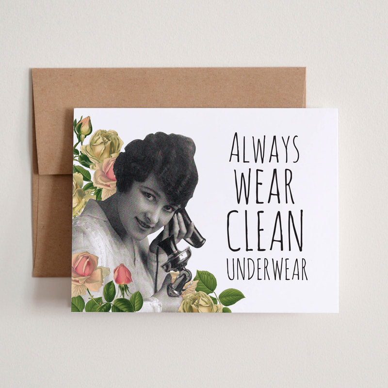 "Clean Underwear" Greeting Card