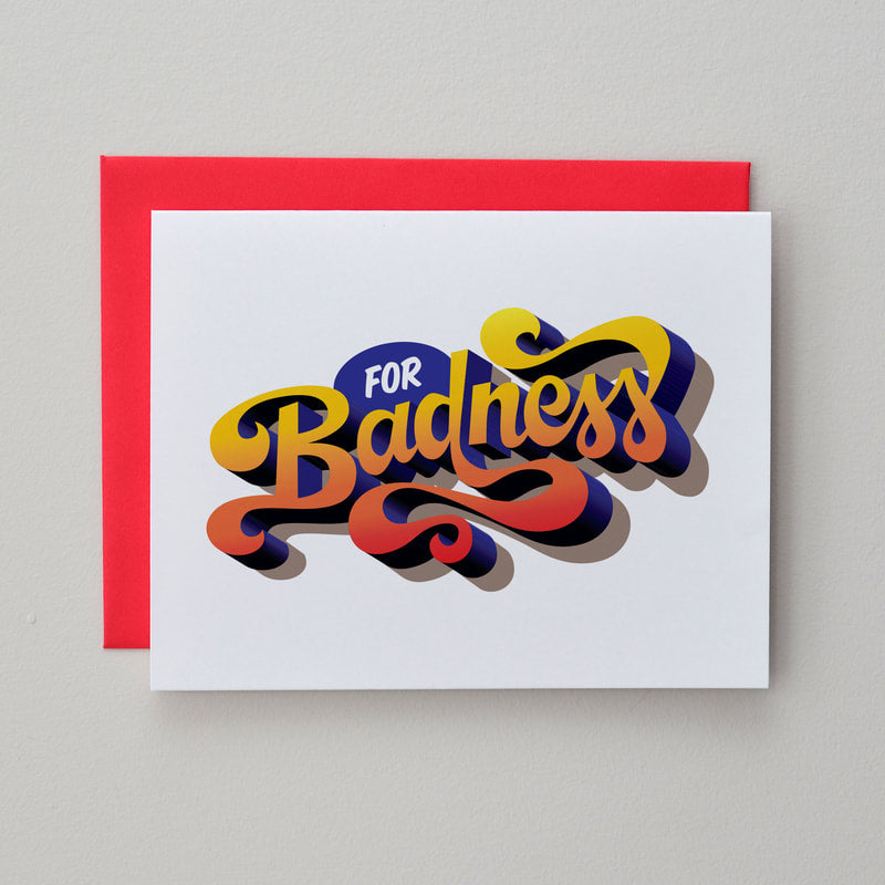 "For Badness" Greeting Card