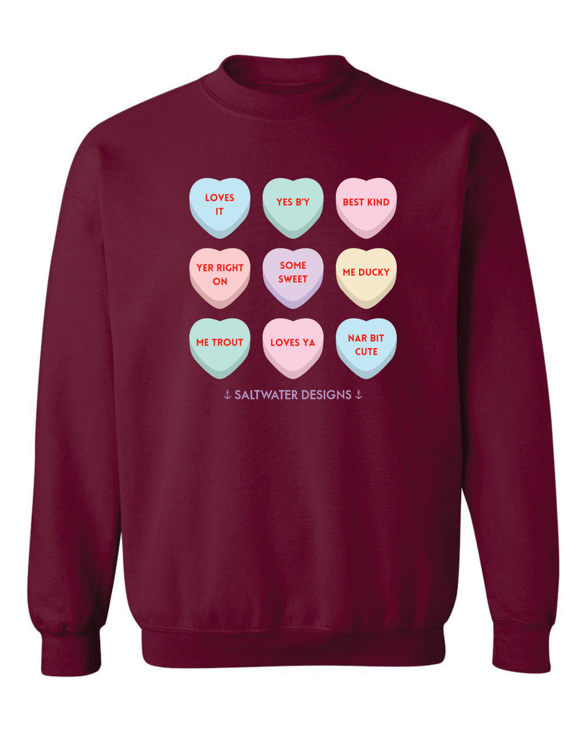 "Candy Hearts” Unisex Crewneck Sweatshirt