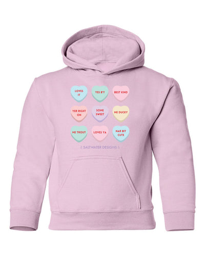 "Candy Hearts" Youth Hoodie