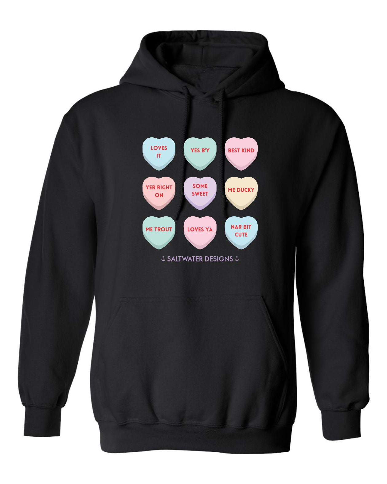 "Candy Hearts” Unisex Hoodie
