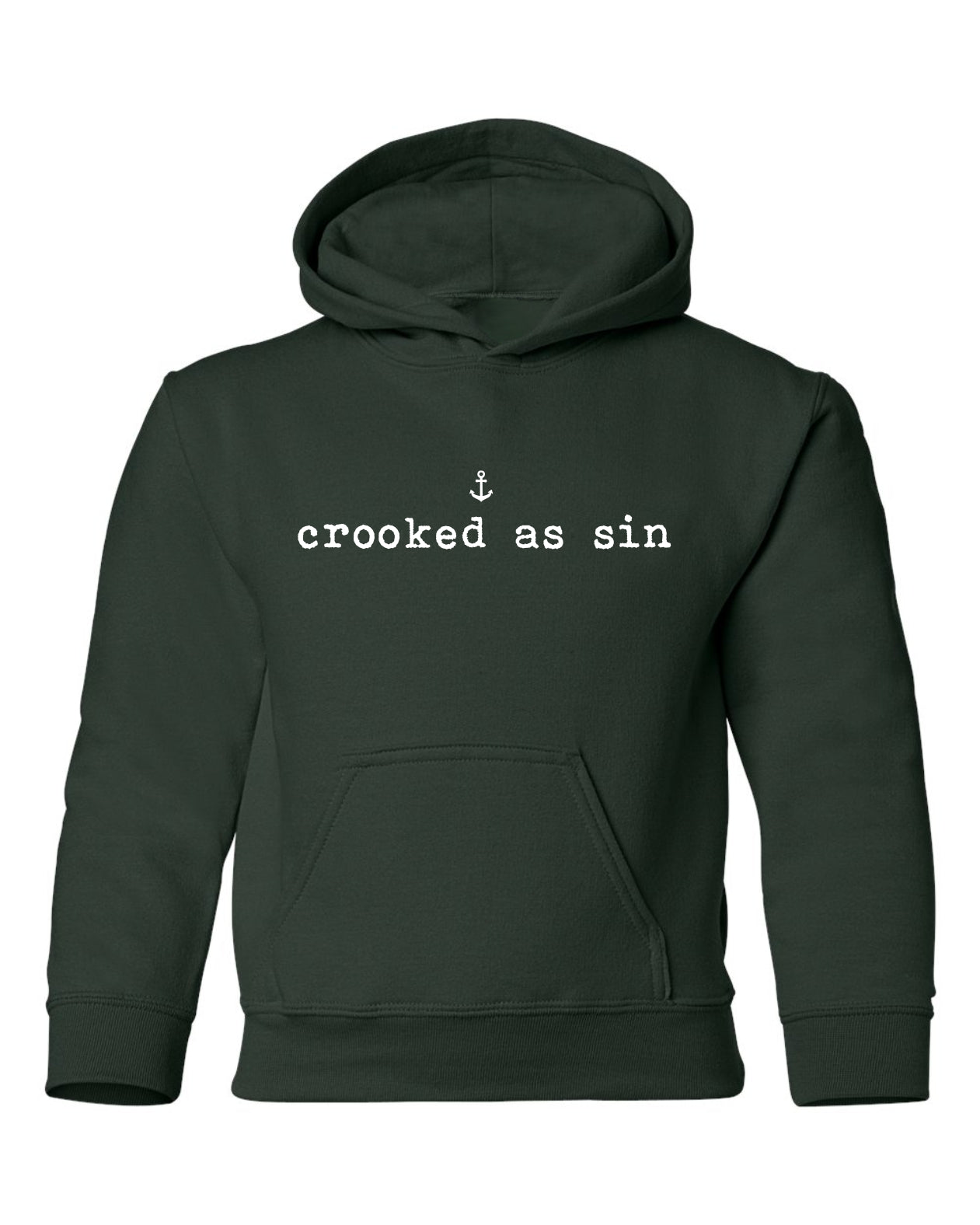 "Crooked As Sin" Youth Hoodie