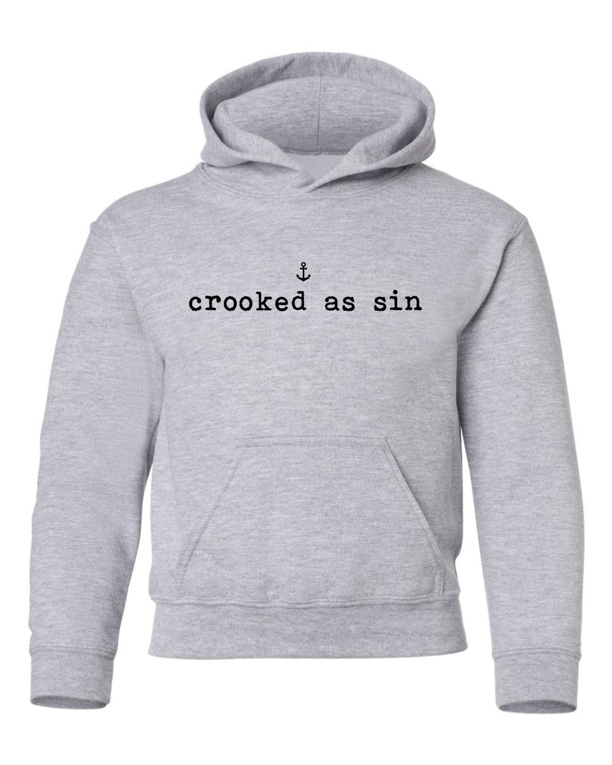 "Crooked As Sin" Youth Hoodie