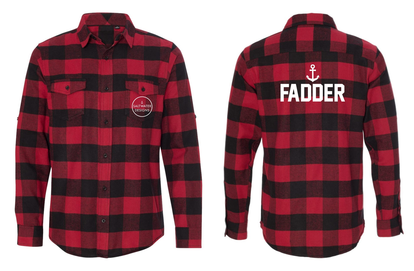 "Fadder" Unisex Plaid Flannel Shirt