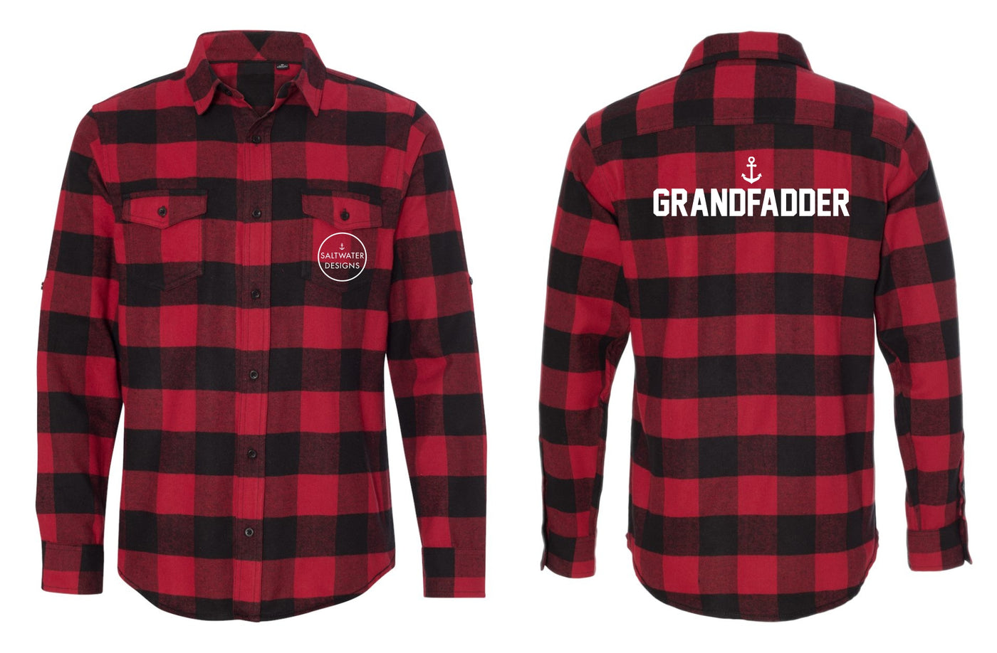 "Grandfadder" Unisex Plaid Flannel Shirt