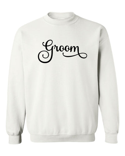 "Groom" (Swirl Design) Unisex Crewneck Sweatshirt