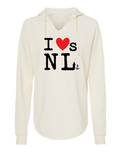 "I Loves NL" Red Heart Ladies' Hoodie