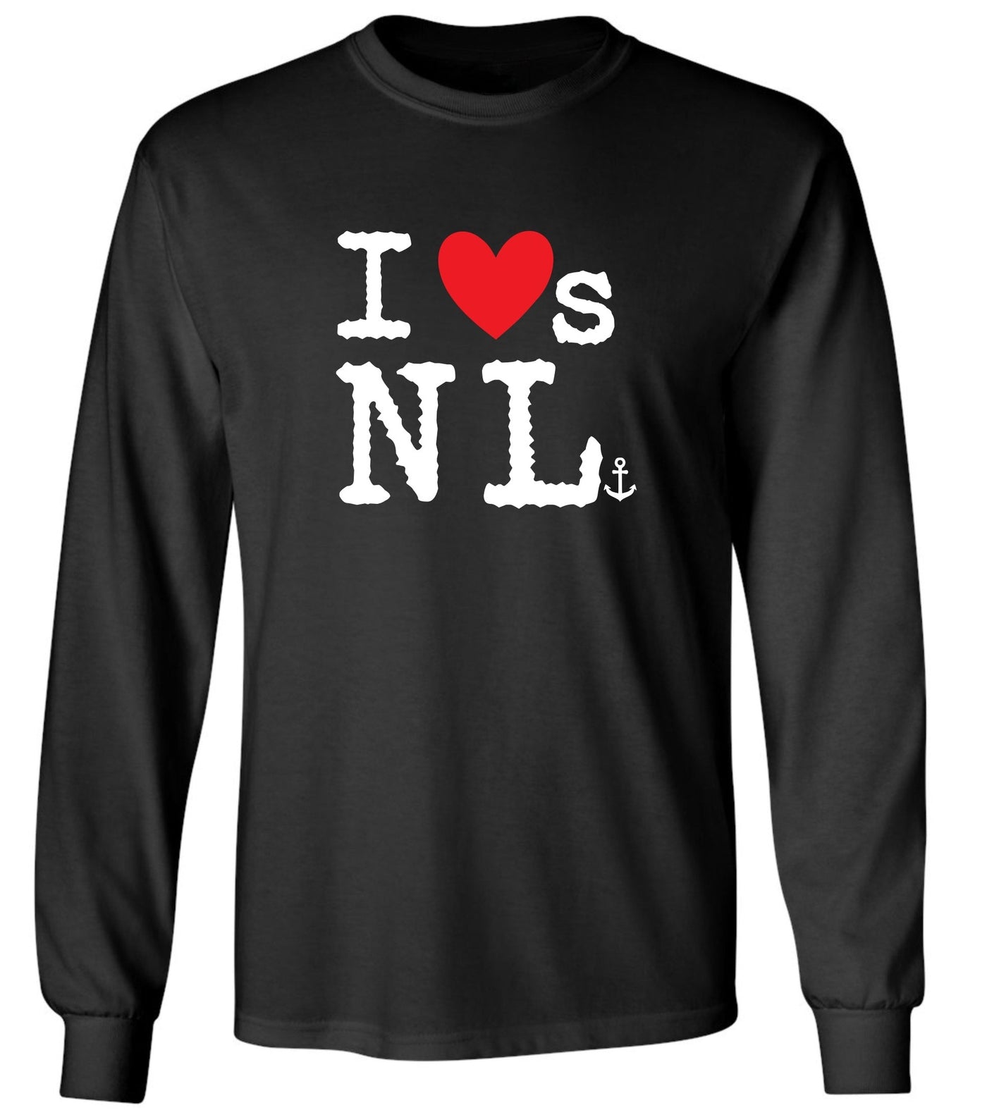 "I Loves NL" Red Heart Unisex Long Sleeve Shirt