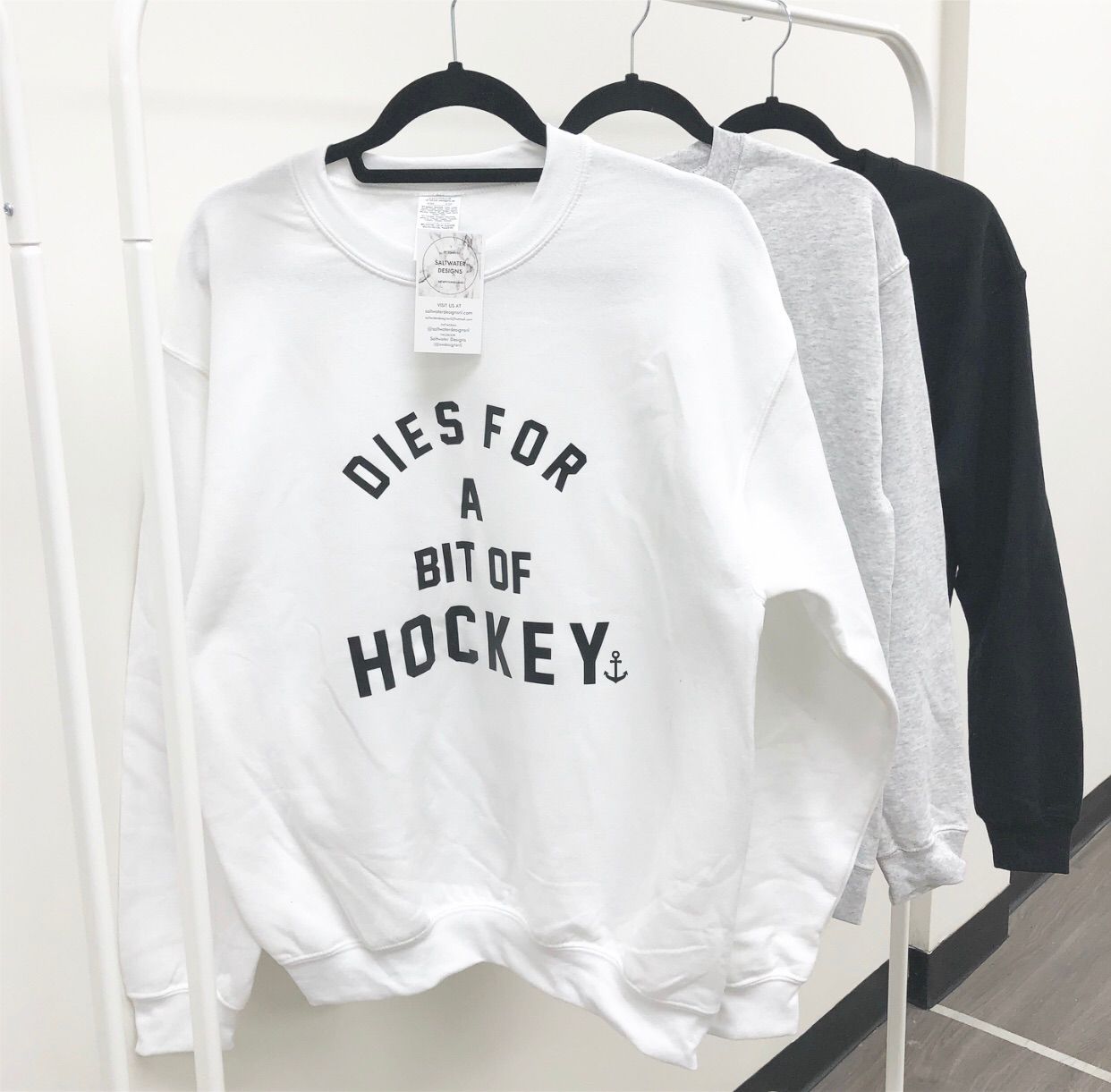 "Dies For A Bit Of Hockey” Unisex Crewneck Sweatshirt