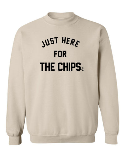 "Just Here For The Chips" Unisex Crewneck Sweatshirt