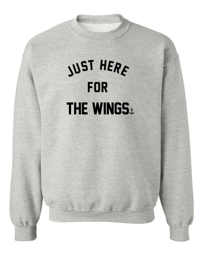 "Just Here For The Wings" Unisex Crewneck Sweatshirt