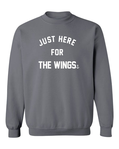 "Just Here For The Wings" Unisex Crewneck Sweatshirt