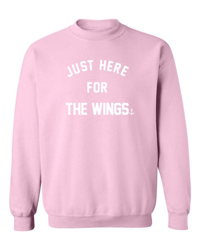 "Just Here For The Wings" Unisex Crewneck Sweatshirt