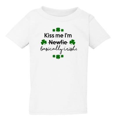 "Kiss Me I'm Basically Irish" Toddler/Youth T-Shirt