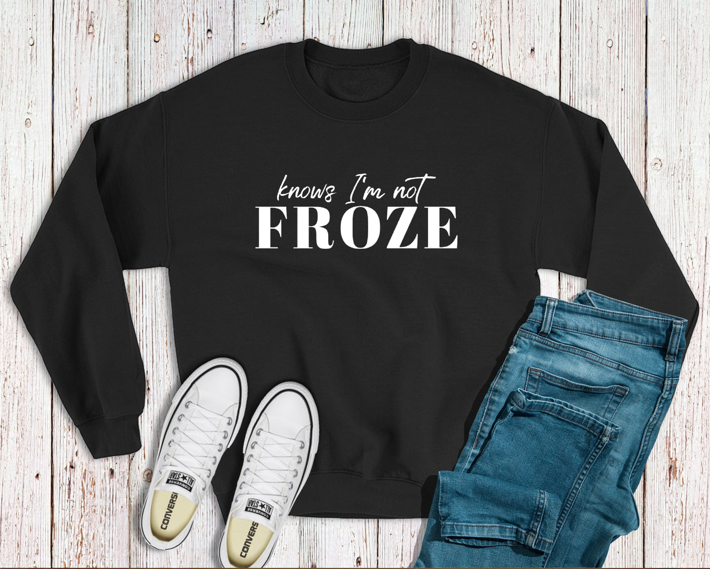 "Knows I’m Not Froze" Toddler/Youth Crewneck Sweatshirt