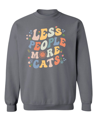 "Less People. More Cats.” Unisex Crewneck Sweatshirt