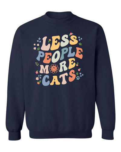 "Less People. More Cats.” Unisex Crewneck Sweatshirt