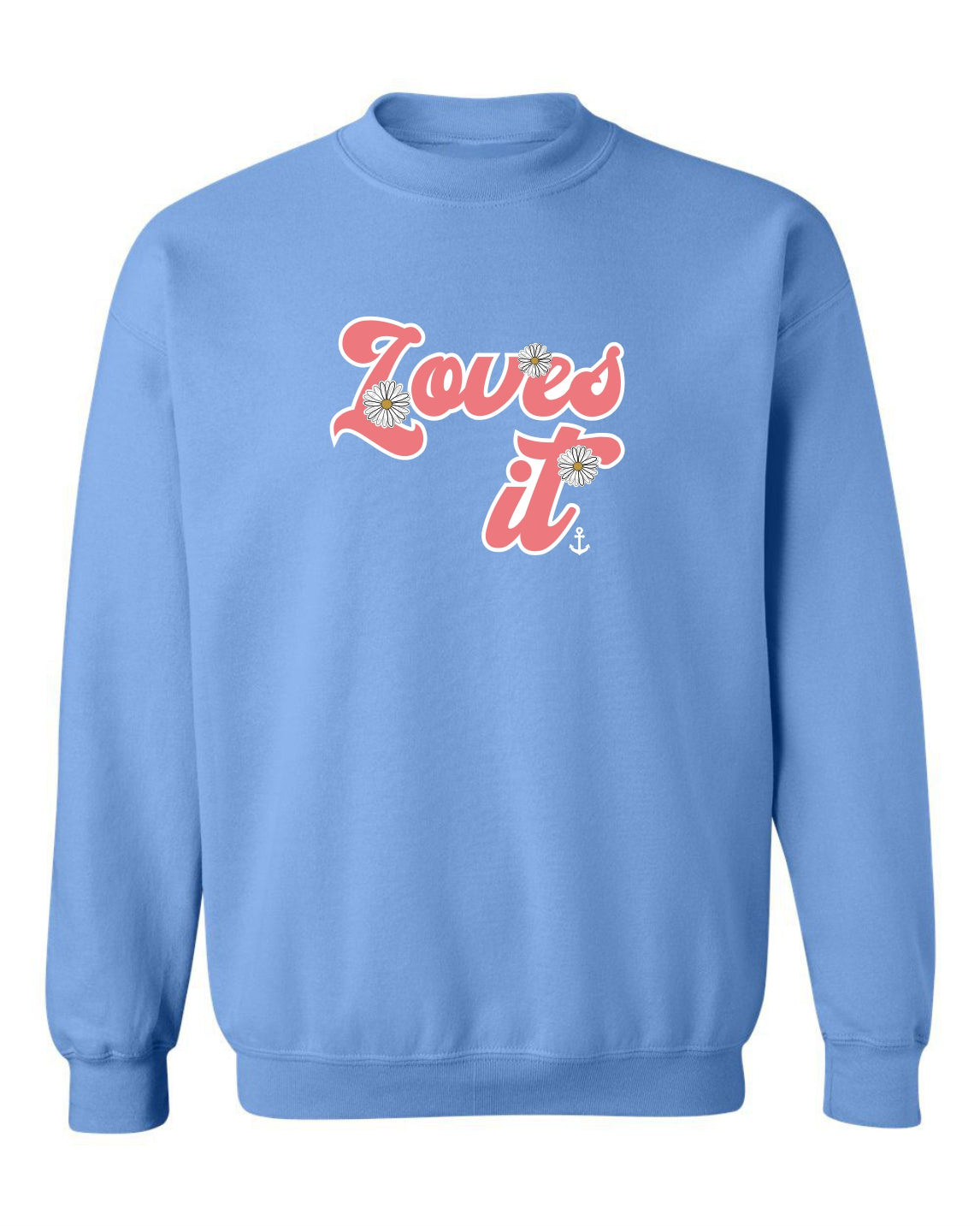 "Loves It" Daisies Unisex Crewneck Sweatshirt