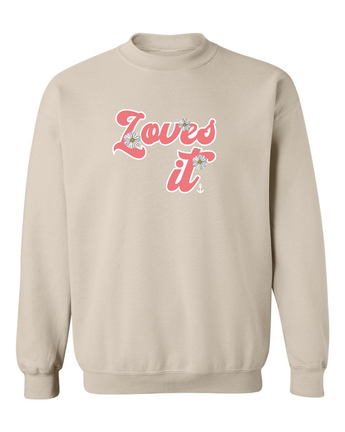 "Loves It" Daisies Unisex Crewneck Sweatshirt