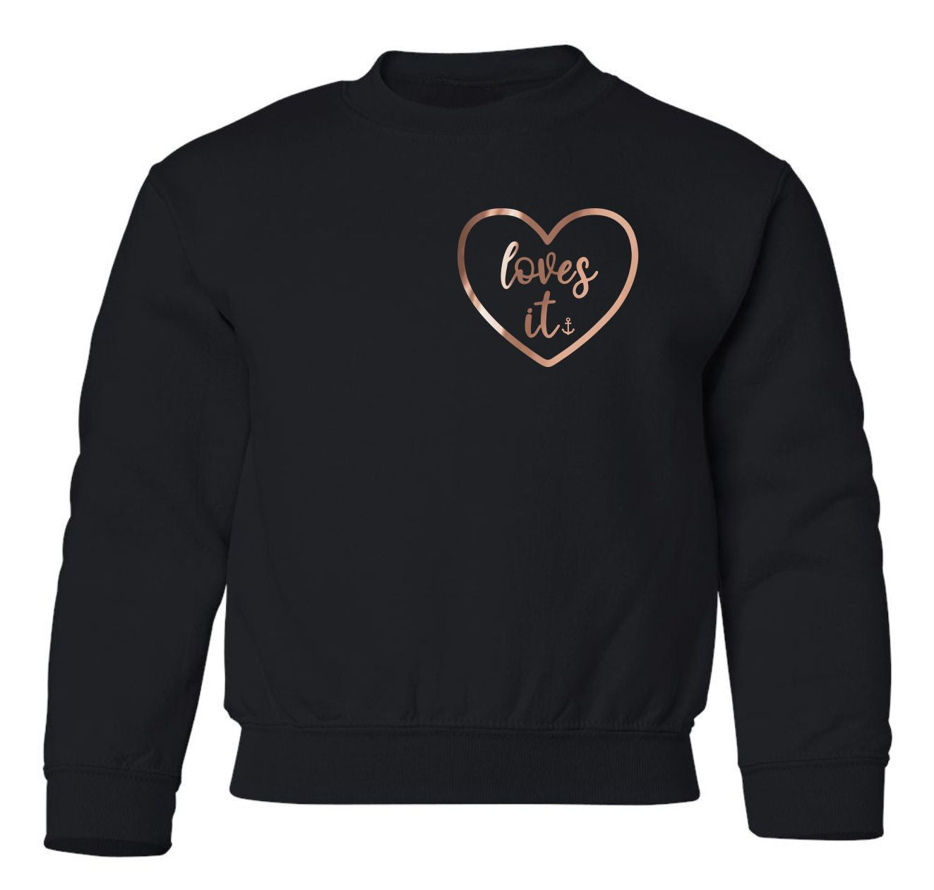 "Loves it" Toddler/Youth Crewneck Sweatshirt