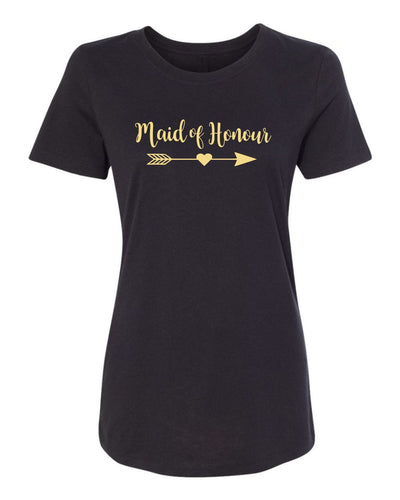 "Maid of Honour" (Arrow Heart Design) T-Shirt