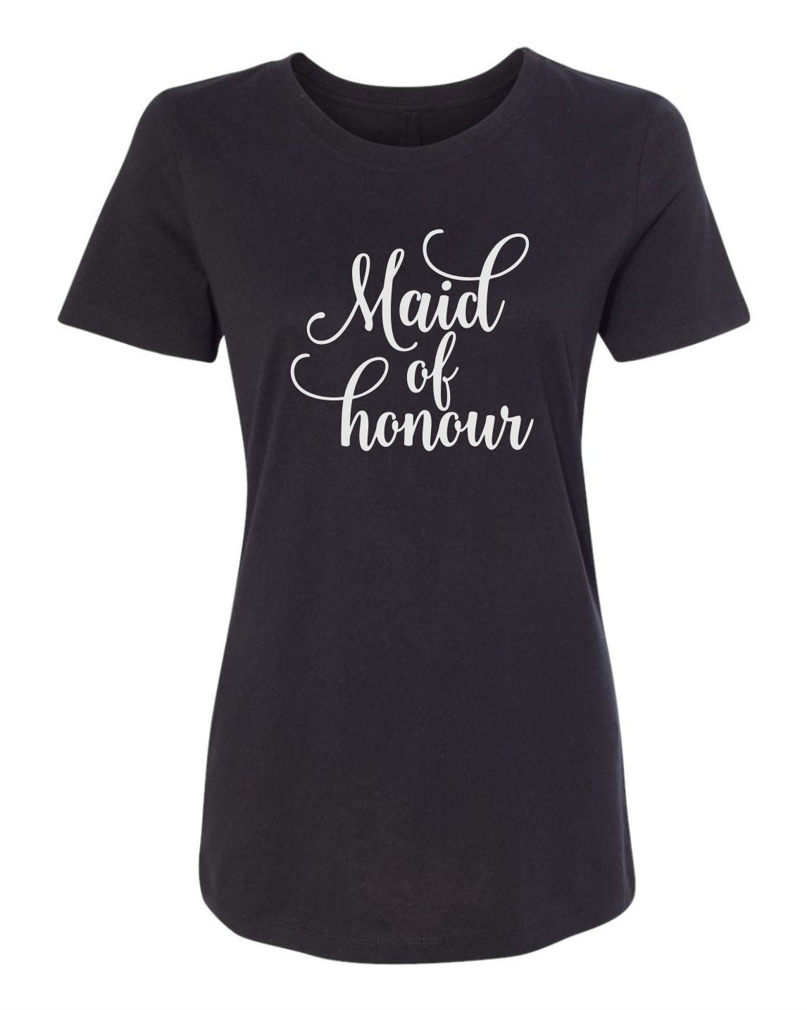 "Maid of Honour" (Swirl Design) T-Shirt