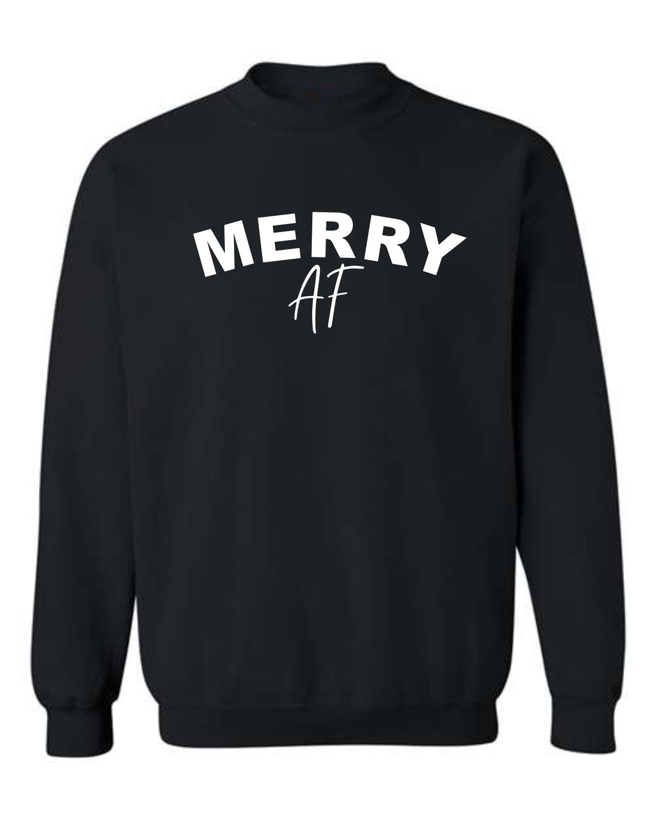 "Merry AF" Unisex Crewneck Sweatshirt