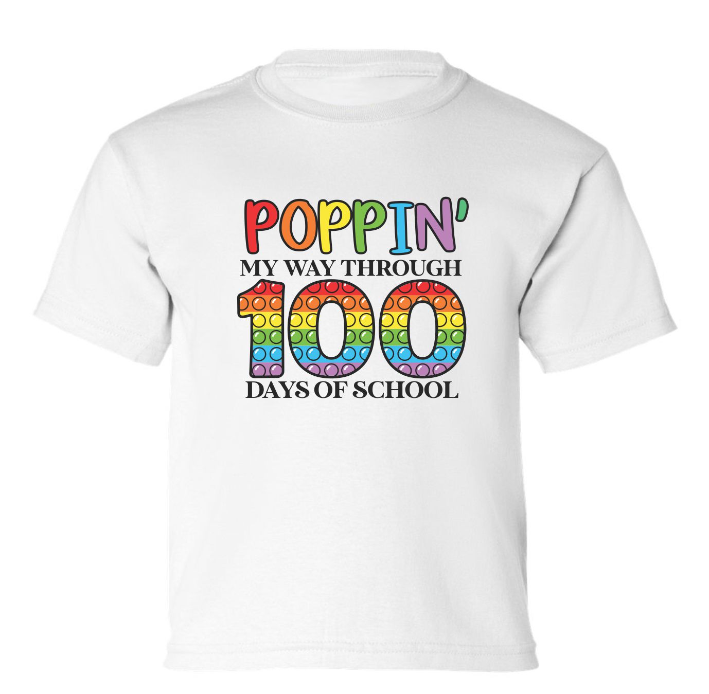 "Poppin' My Way Through 100 Days Of School" Toddler/Youth T-Shirt