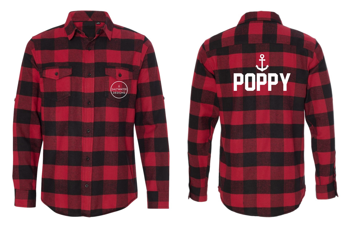 "Poppy" Unisex Plaid Flannel Shirt