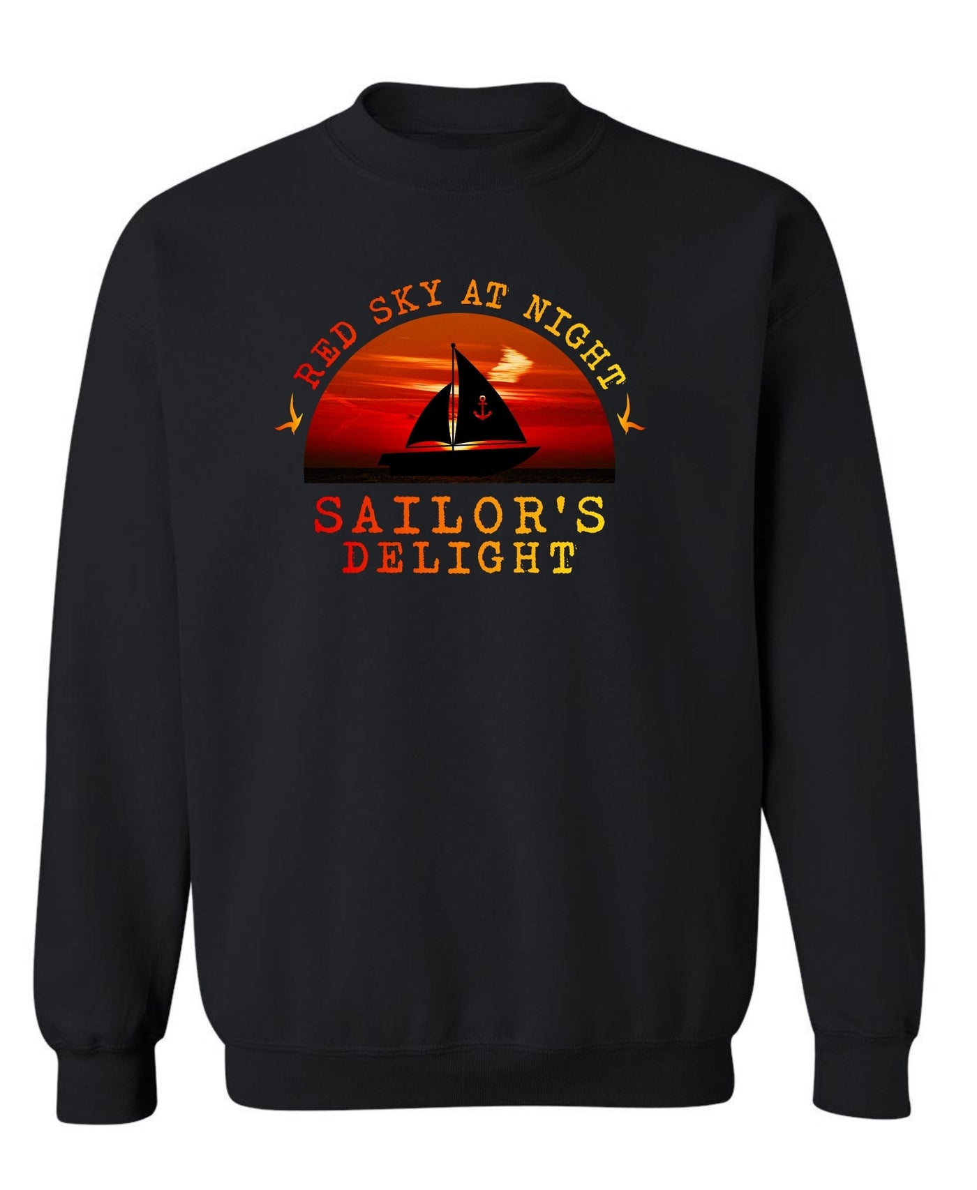 "Red Sky At Night" Unisex Crewneck Sweatshirt