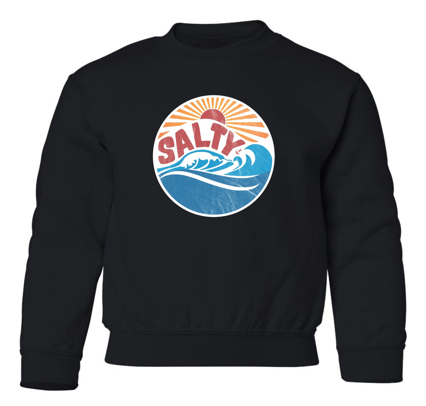 "Salty" Waves Toddler/Youth Crewneck Sweatshirt