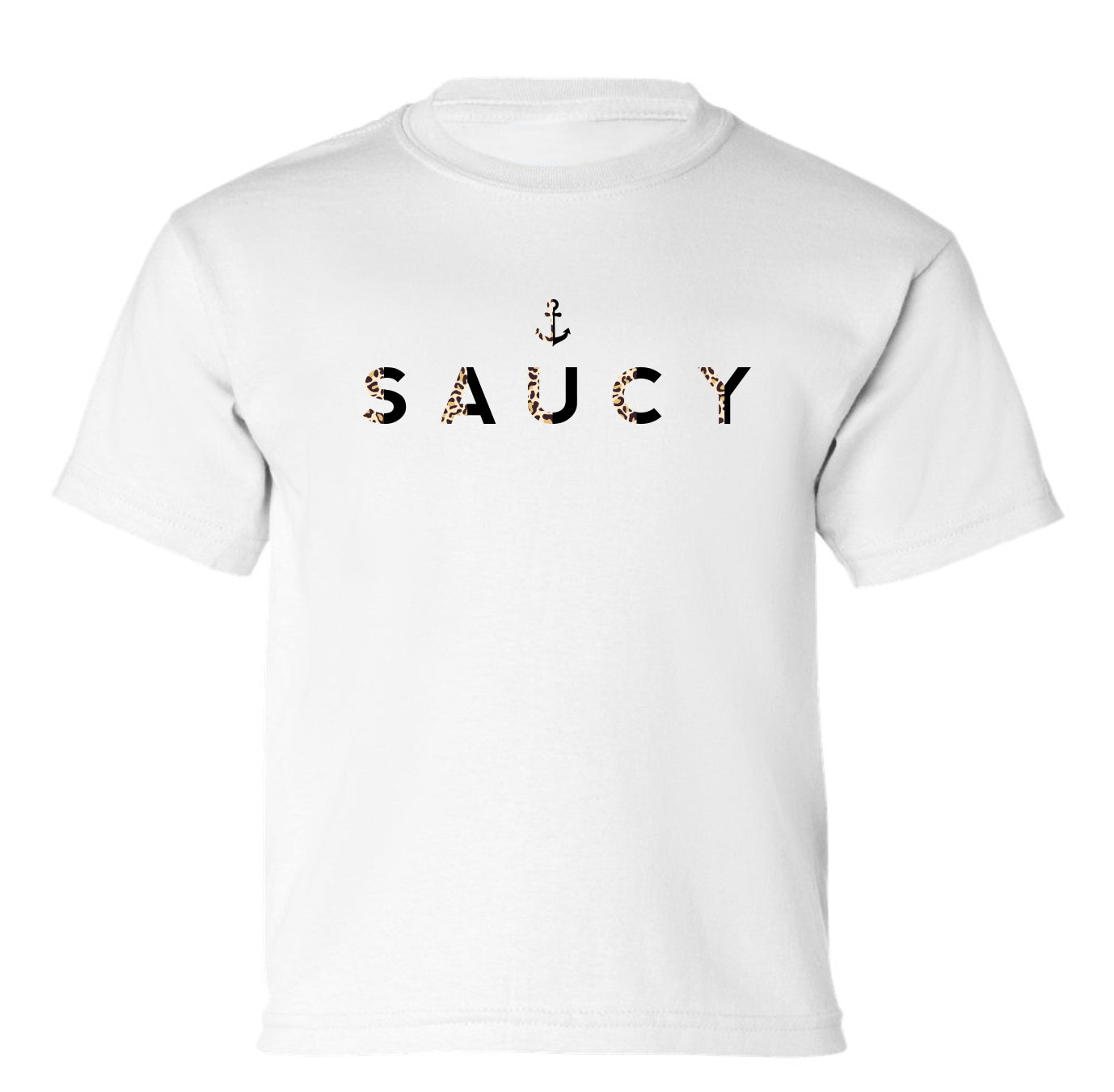 "Saucy" Cheetah Black Split Toddler/Youth T-Shirt