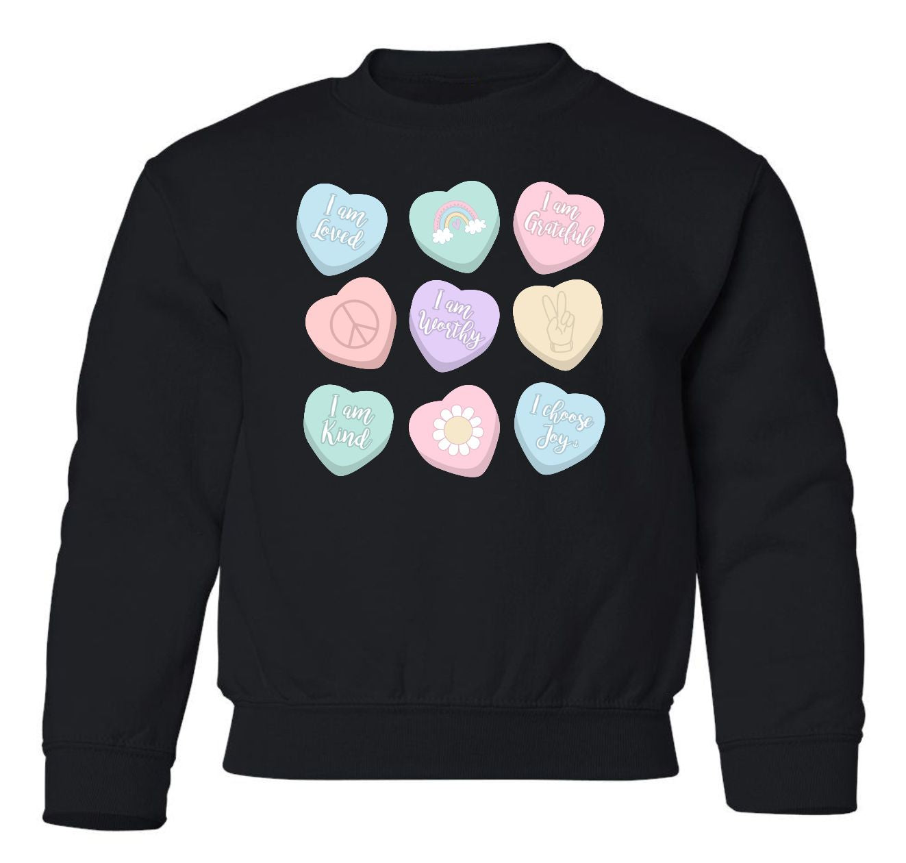 Self Love Candy Hearts Toddler/Youth Crewneck Sweatshirt