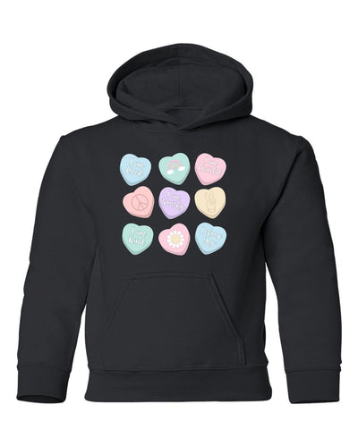 Self Love Candy Hearts Youth Hoodie