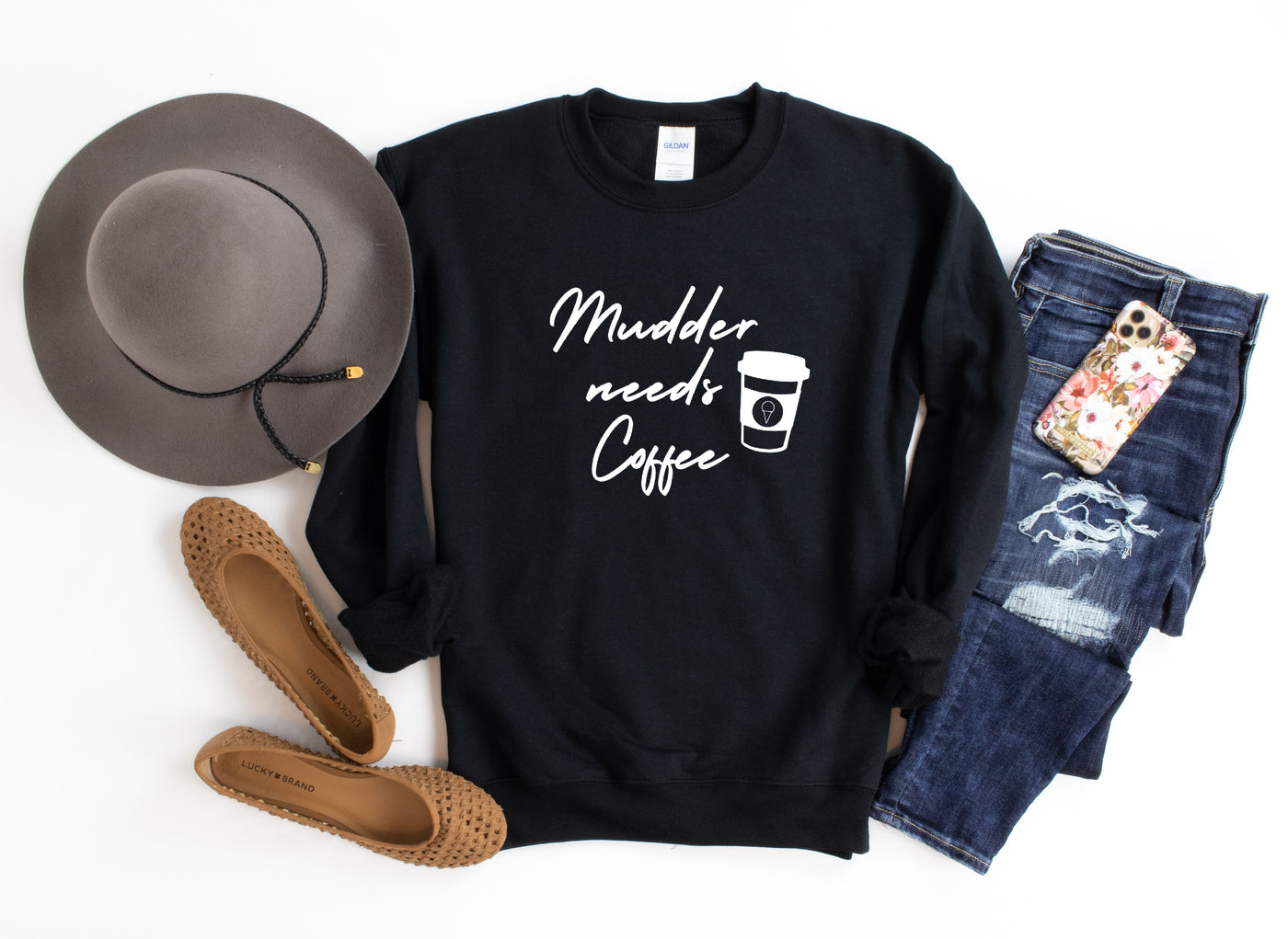 "Mudder Needs Coffee" Unisex Crewneck Sweatshirt